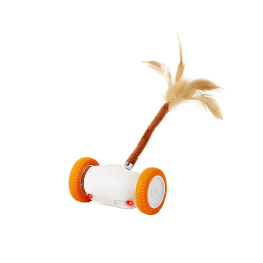 Auto-Steering Smart Cat Toy,Glowing Night-Play LED With,Fluttering Feather,180° Flip and Anti-Stuck Technology,Intelligent Path Routing,Touch-Activated Self-Moving Toy, Long Battery Life and Safe Textures,Suitable for All Cat Breeds and Ages, Led Lighting