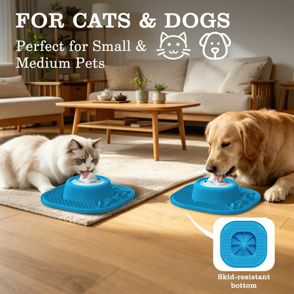 Pawlove Dog Slow Feeder Bowl - Anti-Slip Ball-In Design, 3/4 Cup Capacity Neater Feeder, Food-Grade, Ball Movement Curbs Splash Mess, Prevents Spill, Dishwasher Safe for Liquid Treats, Bone Broth, Anxiety Relief, Post-Op Use | Pet Supplies, Licking Bowl