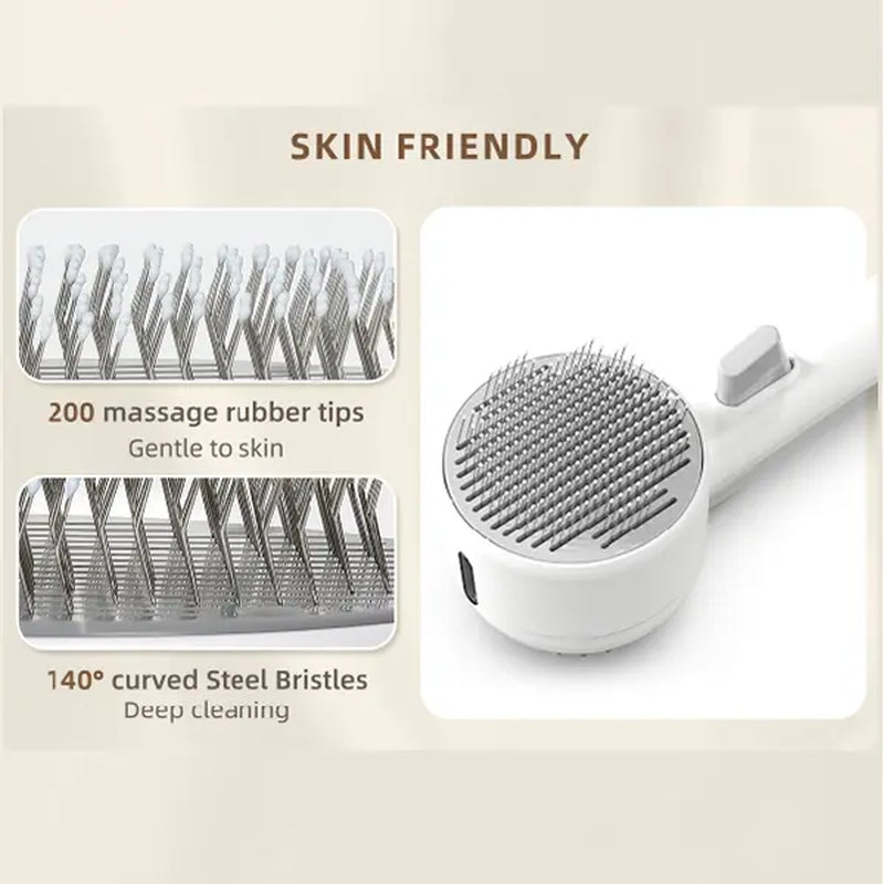 Fresh Fur 2-in-1 Pet Steam Brush and Spray Hair Removal Comb for Cats and Dogs - Deshedding and Grooming Tool