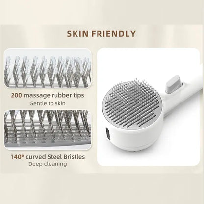 Fresh Fur 2-in-1 Pet Steam Brush and Spray Hair Removal Comb for Cats and Dogs - Deshedding and Grooming Tool