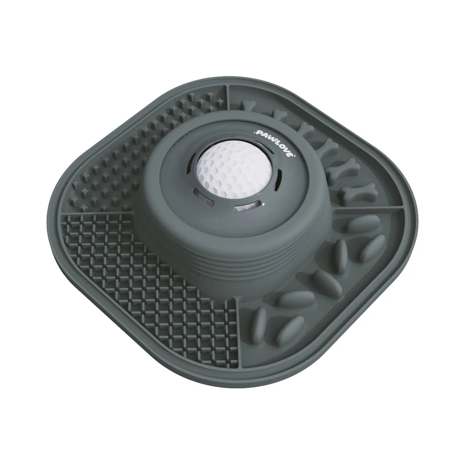 Pawlove Dog Slow Feeder Bowl - Anti-Slip Ball-In Design, 3/4 Cup Capacity Neater Feeder, Food-Grade, Ball Movement Curbs Splash Mess, Prevents Spill, Dishwasher Safe for Liquid Treats, Bone Broth, Anxiety Relief, Post-Op Use | Pet Supplies, Licking Bowl