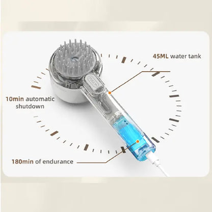 Fresh Fur 2-in-1 Pet Steam Brush and Spray Hair Removal Comb for Cats and Dogs - Deshedding and Grooming Tool