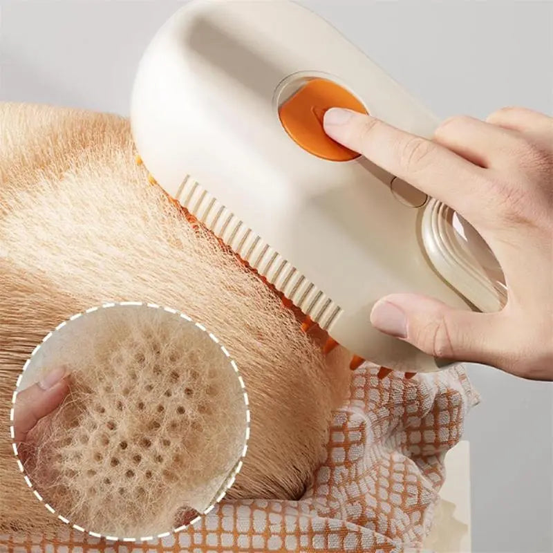 Pet Steam Brush,Cat & Dog Hair Remover, Adjustable Pet Hair Remover,Pet Steamy Mist,Steam Pet Brush for Pet Hair 4-IN-1 Steamy Cat Brush Grooming Comb for Dogs Steam Brush for Cats Remove Flying Fur Steam Advanced Pet Hair Removal Comb Pet Pal Brush