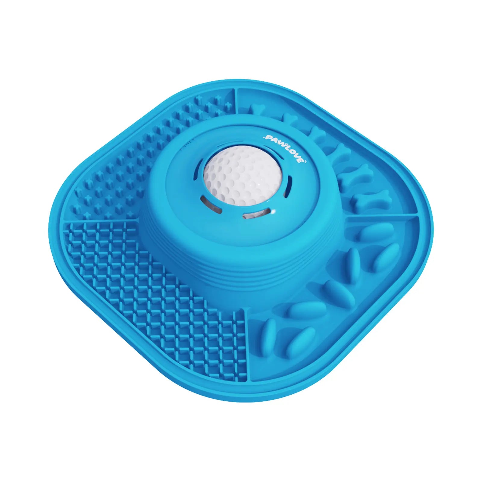 Pawlove Dog Slow Feeder Bowl - Anti-Slip Ball-In Design, 3/4 Cup Capacity Neater Feeder, Food-Grade, Ball Movement Curbs Splash Mess, Prevents Spill, Dishwasher Safe for Liquid Treats, Bone Broth, Anxiety Relief, Post-Op Use | Pet Supplies, Licking Bowl
