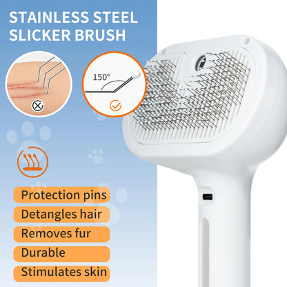 Catpick Pet Spray Hair Removal Comb, One Button Hair Removal Comb, Spray Odor Removal, Cat Brush, Dog Beauty Brush