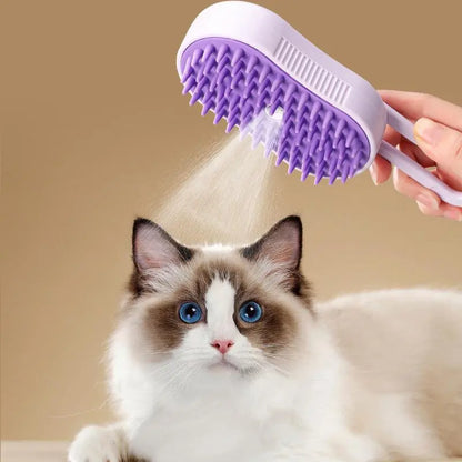Pet Steam Brush,Cat & Dog Hair Remover, Adjustable Pet Hair Remover,Pet Steamy Mist,Steam Pet Brush for Pet Hair 4-IN-1 Steamy Cat Brush Grooming Comb for Dogs Steam Brush for Cats Remove Flying Fur Steam Advanced Pet Hair Removal Comb Pet Pal Brush