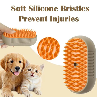 Pet Steam Brush,Cat & Dog Hair Remover, Adjustable Pet Hair Remover,Pet Steamy Mist,Steam Pet Brush for Pet Hair 4-IN-1 Steamy Cat Brush Grooming Comb for Dogs Steam Brush for Cats Remove Flying Fur Steam Advanced Pet Hair Removal Comb Pet Pal Brush