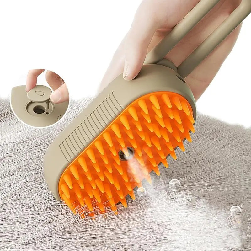 Pet Steam Brush,Cat & Dog Hair Remover, Adjustable Pet Hair Remover,Pet Steamy Mist,Steam Pet Brush for Pet Hair 4-IN-1 Steamy Cat Brush Grooming Comb for Dogs Steam Brush for Cats Remove Flying Fur Steam Advanced Pet Hair Removal Comb Pet Pal Brush